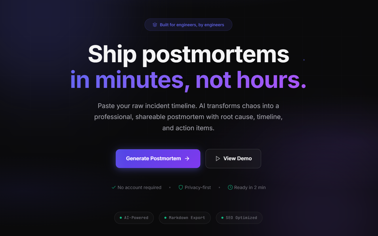 IncidentPost preview